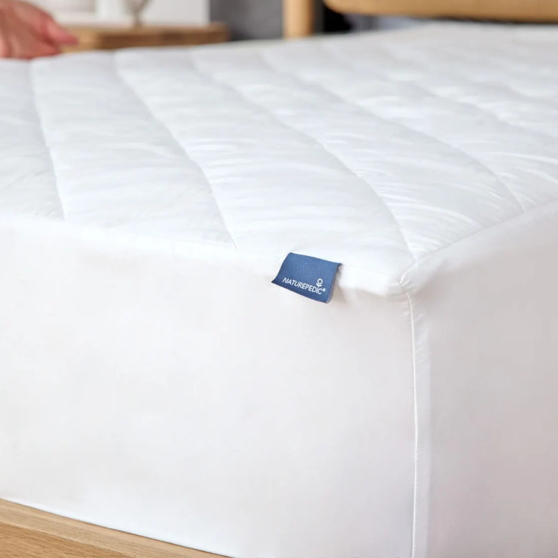 Naturepedic Organic Quilted Twin Mattress Protection Pad - Fitted Waterproof